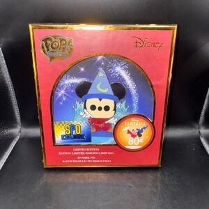 Disney Fantasia 80th Sorcerer Mickey Funko Pop Enamel Pin SPO Exclusive LE 600